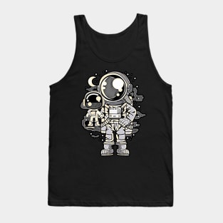 Astronaut And His Doll • Funny And Cool Sci-Fi Cartoon Drawing Design Great For Any Occasion And For Everyone Tank Top